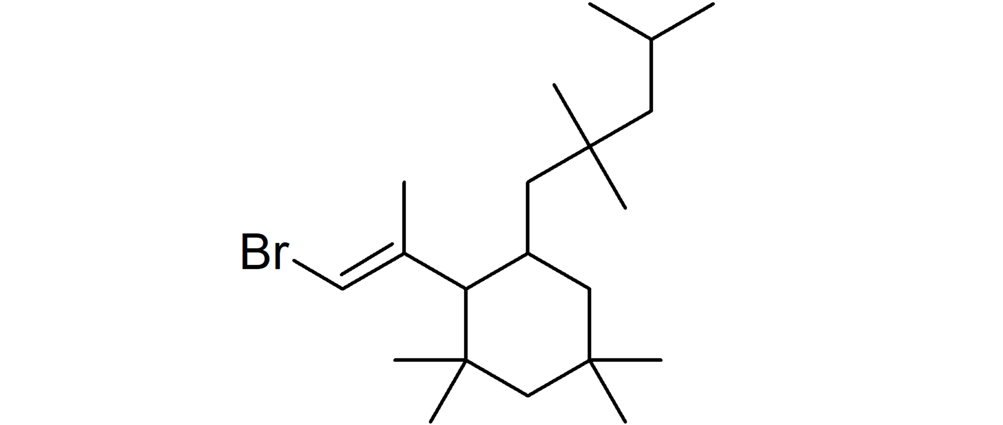 Figure 1. Typical GC-MS chromatogram of an isopropanol-water extract of bromobutyl rubber stopper. The labeled peaks indicate the presence of brominated and non-brominated elastomer oligomers.